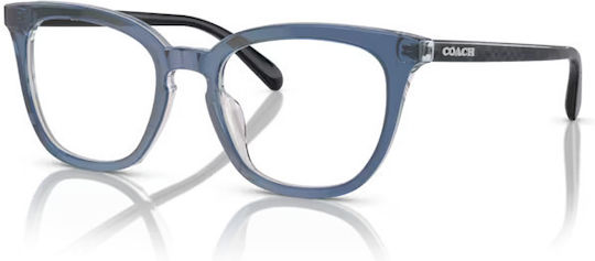 Coach Weiblich Kunststoff Brillenrahmen Blau 6222U 5787