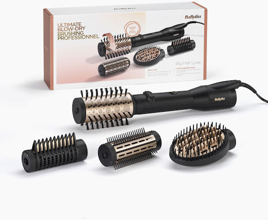 Babyliss Big Hair Luxe Κεραμική Ηλεκτρική Βούρτσα με Αέρα & Περιστρεφόμενη Κεφαλή για Ίσιωμα και Μπούκλες 650W