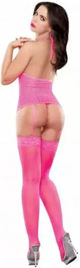 Exposed 080443 10-248 Erotic Lingerie Set Two Pieces Top Thong Pink S M