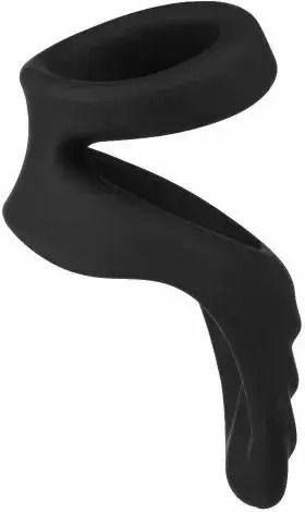 Calexotics Viceroy Perineum Dual Sling Ring 0410864 Waterproof Silicone Black