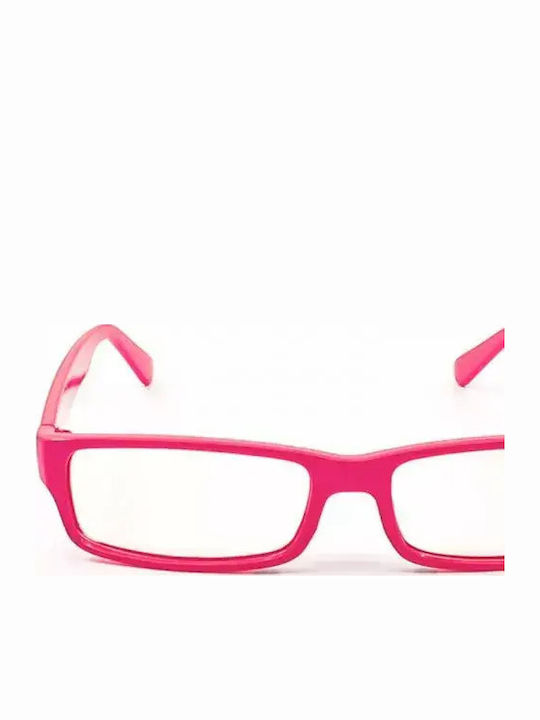 Nerd Clear Ορθογώνιά Παιδικά Γυαλιά Ηλίου Ροζ