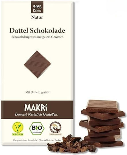 Makri Био Шоколад Хурма Натурален 59% 85g 18288