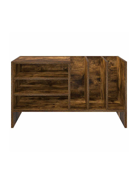Wand Nischenschrank für Wohnzimmer aus Spanplatte Rauchdunkle Eiche 78.5x35x45cm
