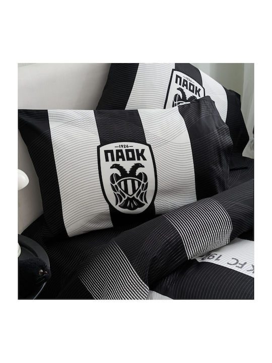 Vesta Home Σετ Παπλωματοθήκη Υπέρδιπλη με 2 Μαξιλαροθήκες 230x240cm Άσπρο Μαύρο
