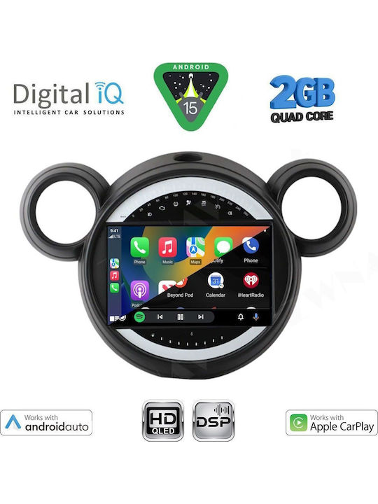 Digital IQ Auto-Audiosystem für Mini Landsmann / Paceman 2010-2016 (Bluetooth/USB/WiFi/GPS/Apple-Carplay/Android-Auto) mit Touchscreen 9"