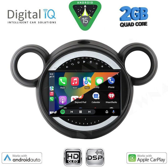 Digital IQ Car Audio System for Mini Countryman / Paceman 2010-2016 (Bluetooth/USB/WiFi/GPS/Apple-Carplay/Android-Auto) with Touch Screen 9"