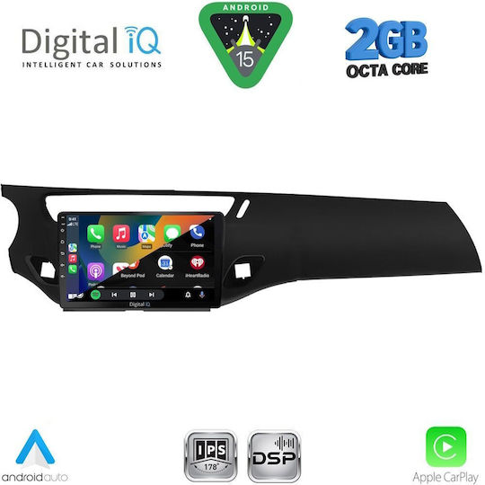 Digital IQ Car Audio System for Citroen C3 / DS3 2009-2016 (Bluetooth/USB/WiFi/GPS/Apple-Carplay/Android-Auto) with Touch Screen 9"