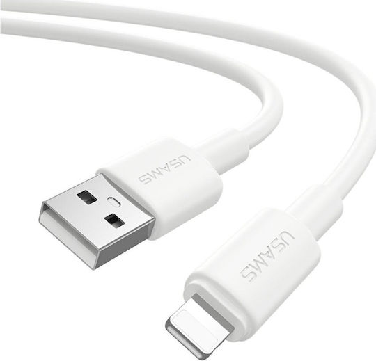 Usams USB-A to Lightning Cable 12W Λευκό 1m SJ762USB01