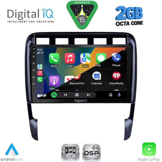 Digital IQ Car Audio System for Porsche Cayenne 2002-2011 (Bluetooth/USB/WiFi/GPS/Apple-Carplay/Android-Auto) with Touch Screen 9"