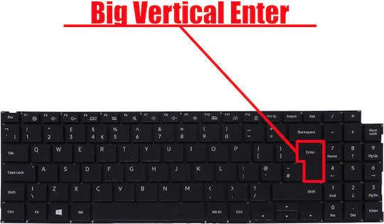 Laptop Keyboard Samsung Galaxy Book Np750xda Np755xda 750xda 755xda 750xdz 760xda 762xda 750xee Np762xda Kd6de V2054kfak1 Hq21015897000 V2054kdkijx Hf-b2 UK No Frame Black Code 41057uk
