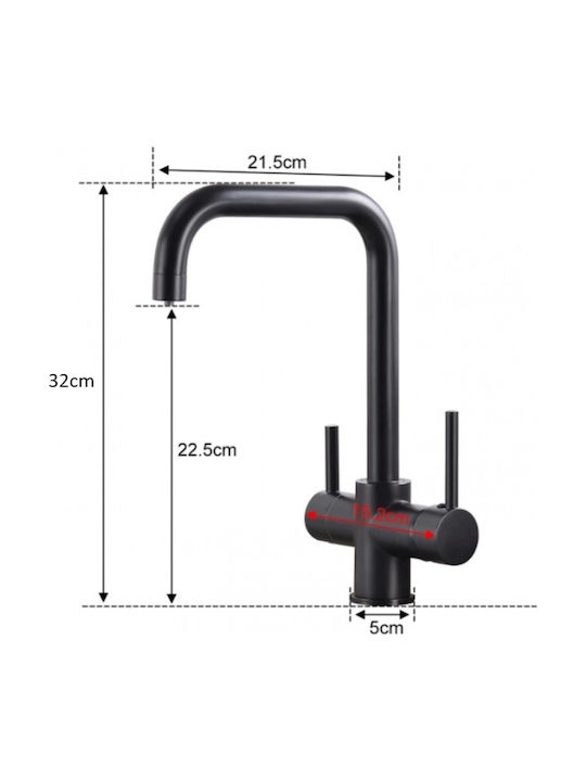 Bonken Kitchen Faucet Counter Black