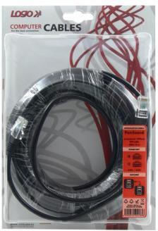 Logo Collection U/UTP Cat.5e Netzwerkkabel Ethernet 15m Graue 2 Stück