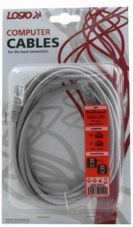 Logo Collection U/UTP Kat.5e Netzwerkkabel Ethernet 3m Grau 2 Stück