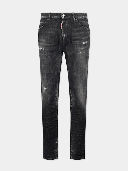 Men's Jeans Pants Elastic Black