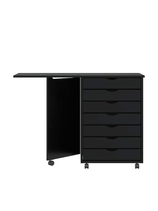 Schreibtisch Moss Holz Black 105.5x39x74.5cm
