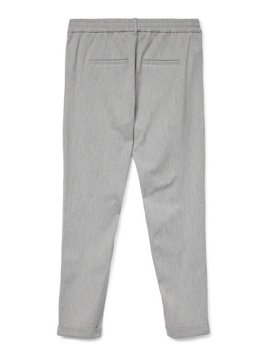 Damen Stoff Hose Light Grey Melange
