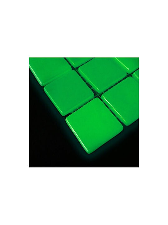 Grünes Phosphoreszierendes Mosaik Wandsticker 30x30 cm