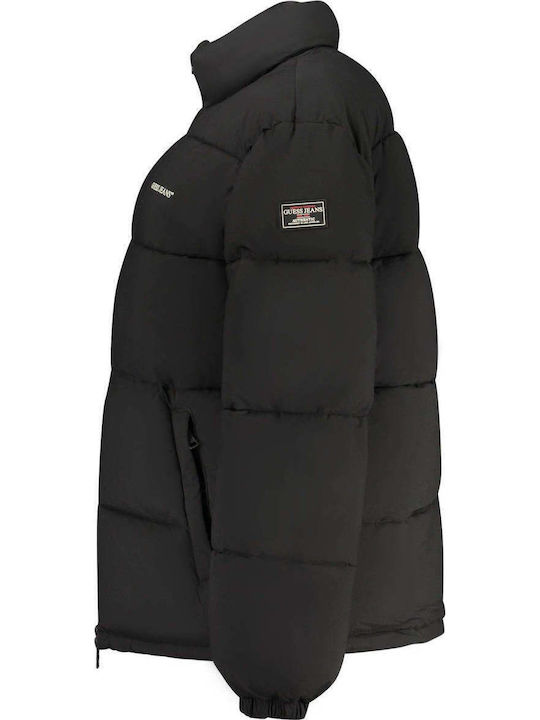 Κοντό Γυναικείο Puffer Μπουφάν για Χειμώνα Black