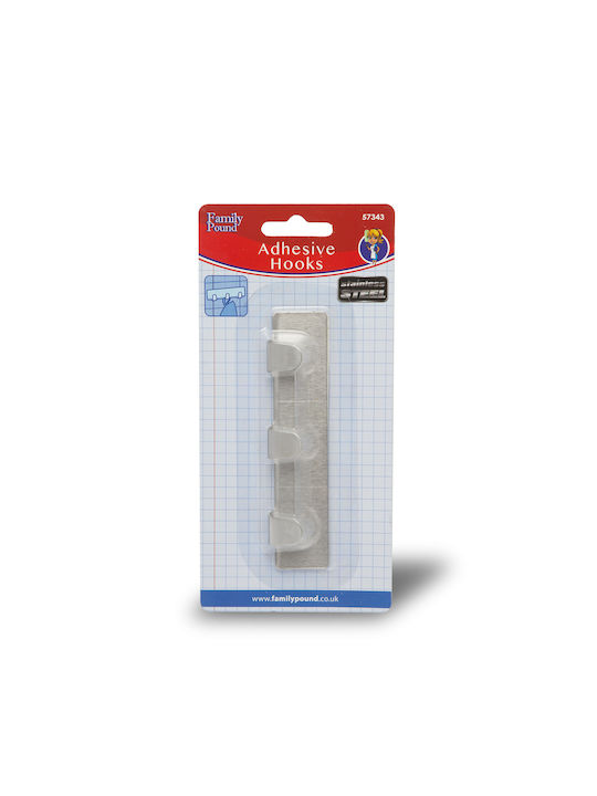 Agățătoare De Perete Metalică Cu 3 Compartimente Gri 12x2.5cm