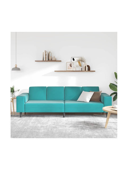 Vier Sitzer Sofa Türkis 250x188x76cm