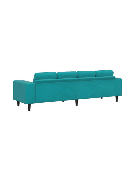 Vier Sitzer Sofa Türkis 250x188x76cm
