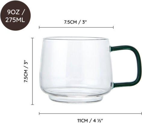 La Cafetière Becher Glas Transparent 275ml 2Stück