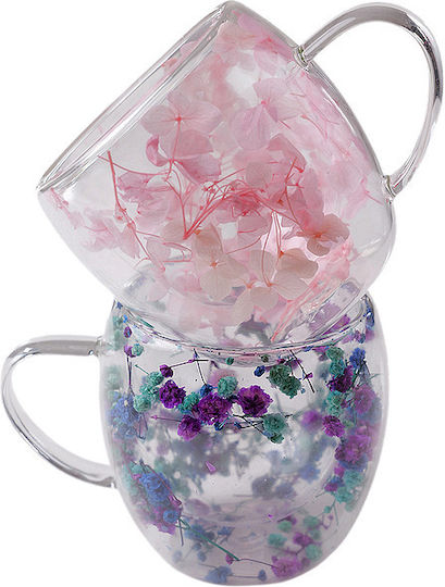 CupHup Passion Flower Κούπα Γυάλινη Διάφανη 300ml