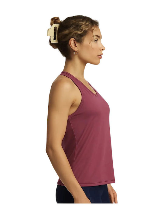 Knockout Γυναικεία Αθλητική Μπλούζα Αμάνικη Fast Drying Φούξια