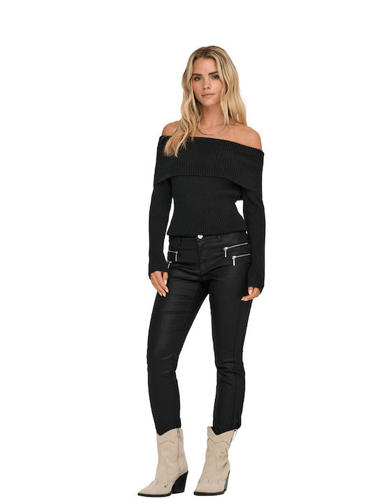 Life Damen Langarm Pullover Schwarz