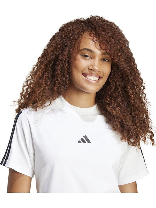 Essentials 3-Stripes Γυναικείο T-shirt Λευκό