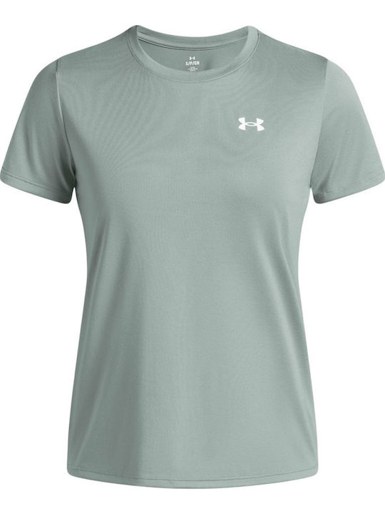Damen Sport Bluse Kurzärmelig Green-white