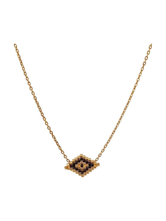 Awear Necklace Eye from Gold Plated Steel