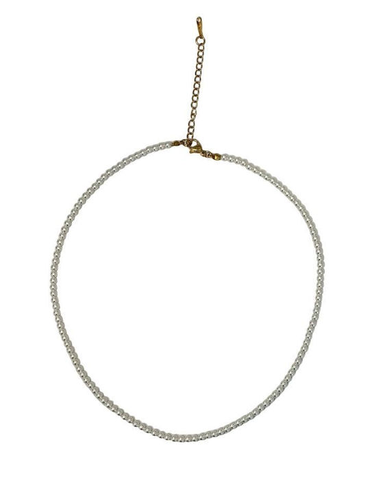 Awear Necklace from Steel with Pearls 6mm