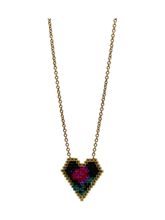 Awear Necklace with design Heart from Steel