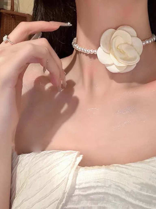 Awear Necklace from Steel with Pearls