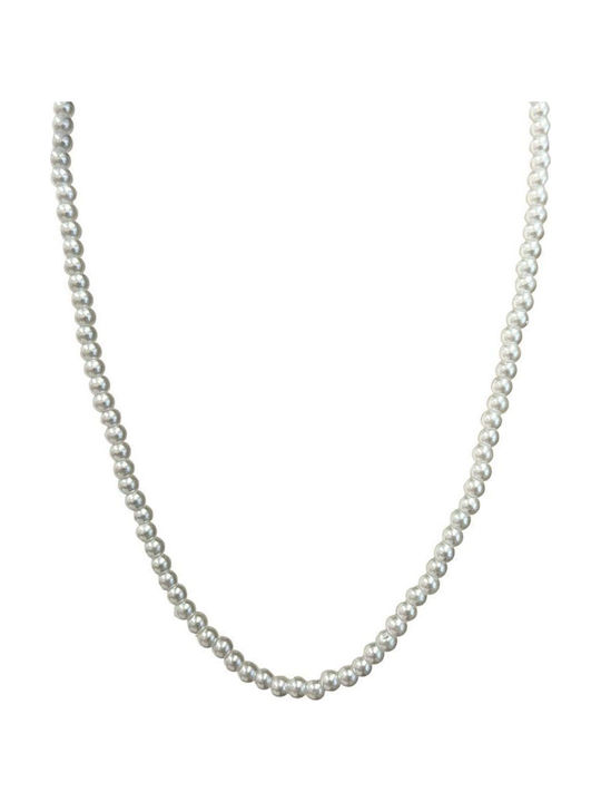 Awear Necklace from Steel with Pearls 8mm