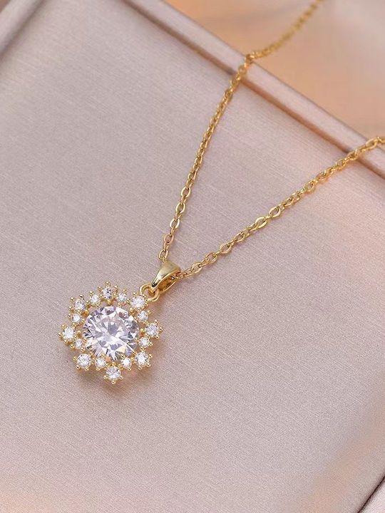 Awear Necklace Rosette with Zircon