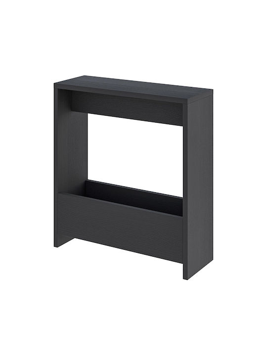Rectangular Side Table Simpi from Solid Wood Black Wood W55xD20xH60cm
