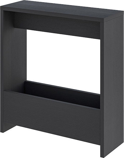 Rectangular Side Table Simpi from Solid Wood Black Wood W55xD20xH60cm