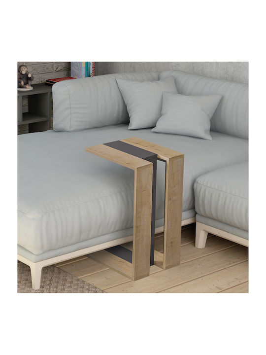 Rectangular Side Table Muju Wooden Anthracite L30xW40xH57cm
