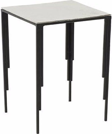 Set Zigon Pătrat Aluminiu Argintiu Negru 3 Buc M31.5xL31.5xÎ52.5cm