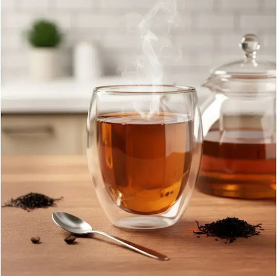 Vilde Set of Cups Cappuccino Glass Transparent 370ml 2pcs