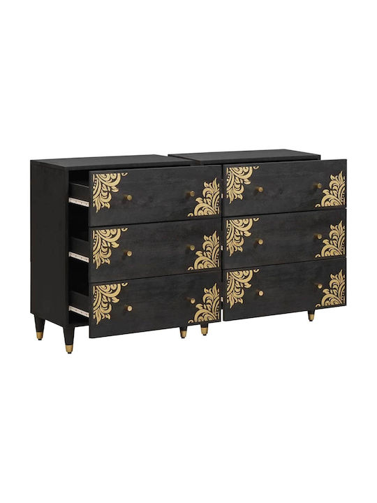 Comoda pentru Dormitor Negru 60x33x75buc