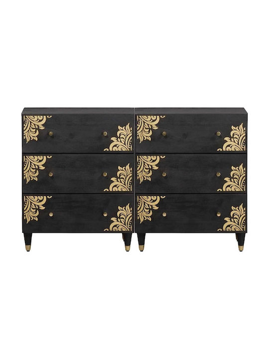 Comoda pentru Dormitor Negru 60x33x75buc