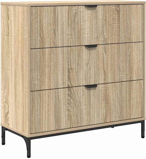 Συρταριέρα Креватокамарас Дървена с 3 чекмеджета Sonoma Oak 79.5x33x82бр