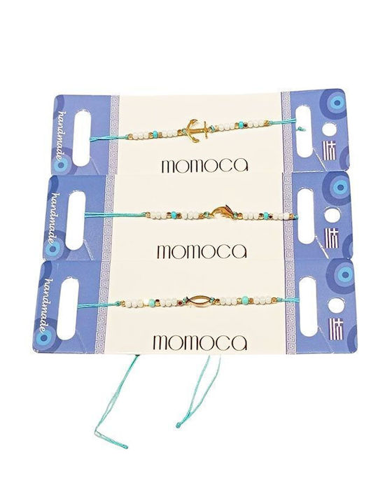 Women's Bracelet with Anchor Design Made of Cord