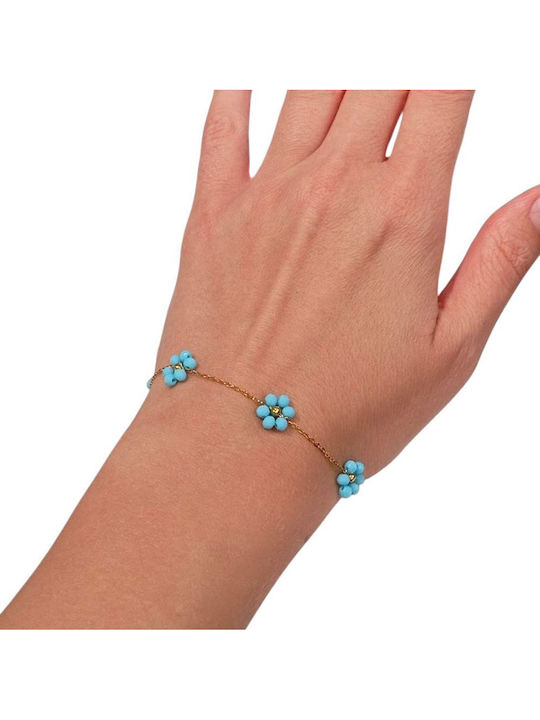 Awear Damen Armband mit Design Blume aus Stahl