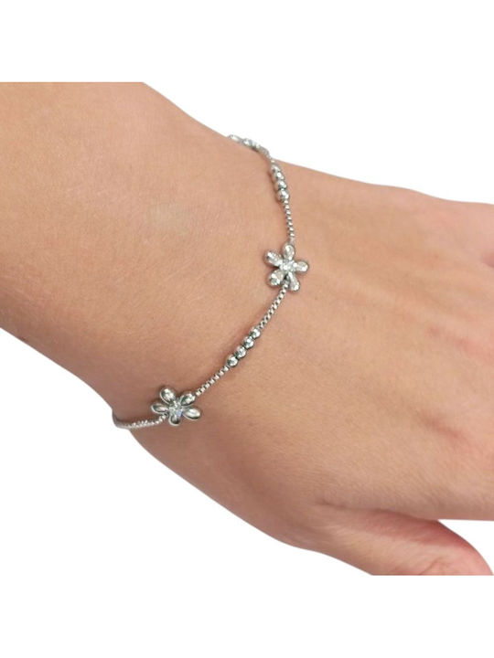 Awear Damen Armband mit Design Blume mit Zirkon