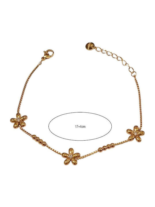 Awear Damen Armband mit Design Blume mit Zirkon