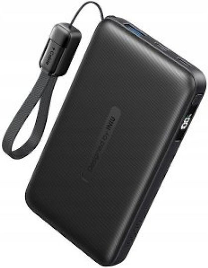 Iniu Pocket Neo Power Bank 10000mAh με Θύρα USB-A και 2 Θύρες USB-C Μαύρο